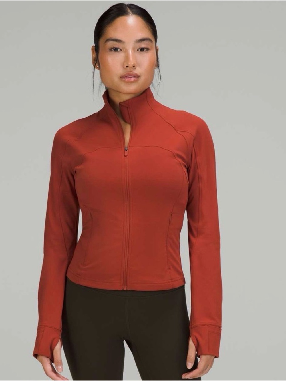 Lululemon Nulu Cropped Define Jacket Size 6 Cayenne Red Orange Like New $118